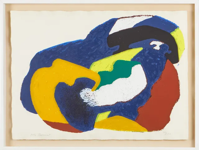 OLLE BONNIER. Abstrakt komposition, litografi, numrerad 58/150, signerad.