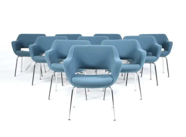 Olli Mannermaa for Martela Oy. 10 armchairs, model Kilta, low model (10)