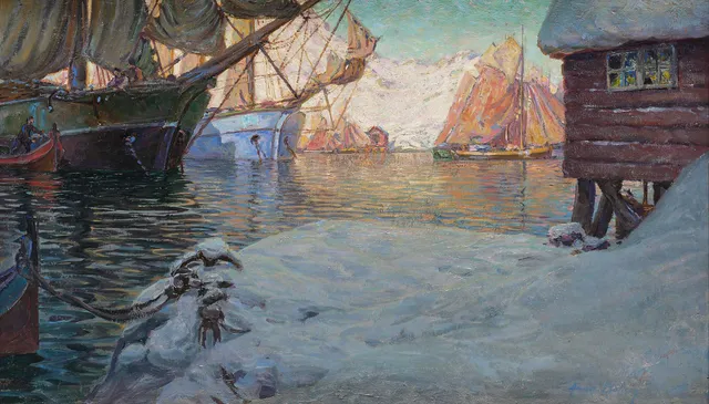Anna Boberg, Hamnmotiv från Lofoten.