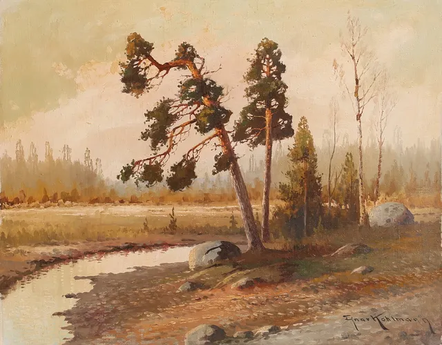 EINAR KOHLMANN. Olja på duk, signerad.