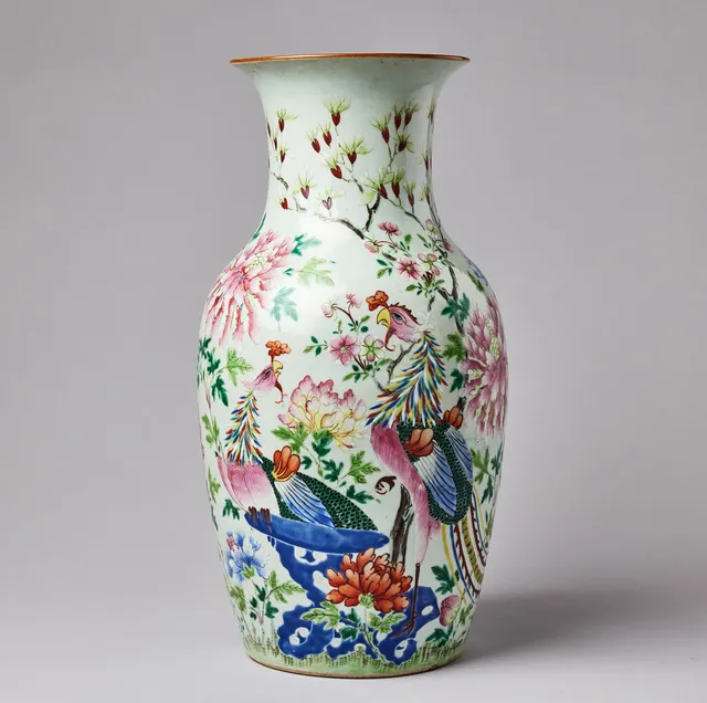 A FAMILLE ROSE VASE.