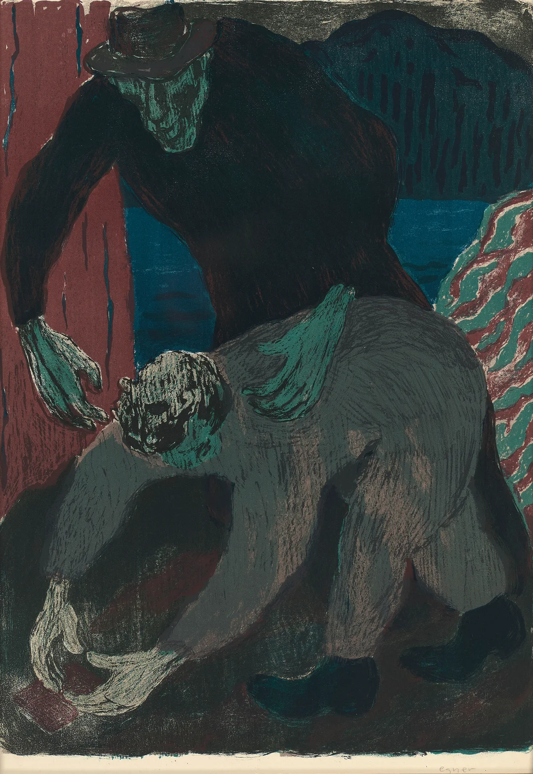 Egner, Thorbjørn — "Haktor overrasker Gotskalk med lommeboken" 1944/1946 — Kunst/Grafikk — Blomqvist