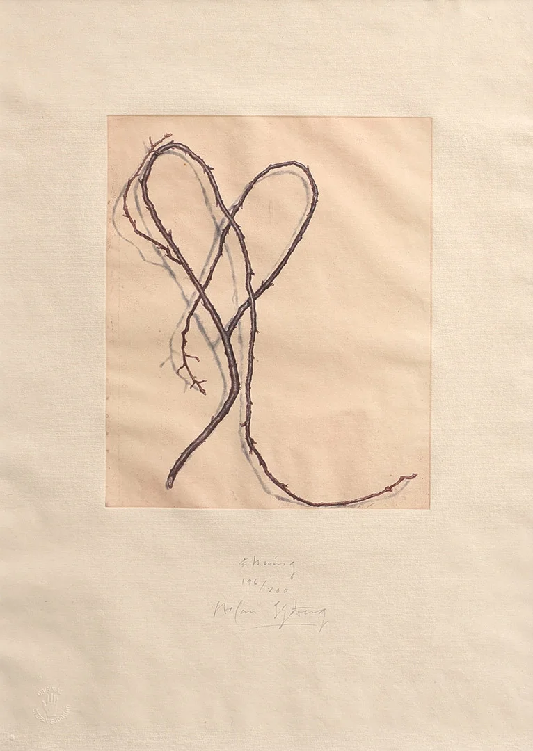 STEFAN SJÖBERG. KOMPOSITION MED KVISTAR. — Engravings & Prints — Crafoord Auktioner Lund