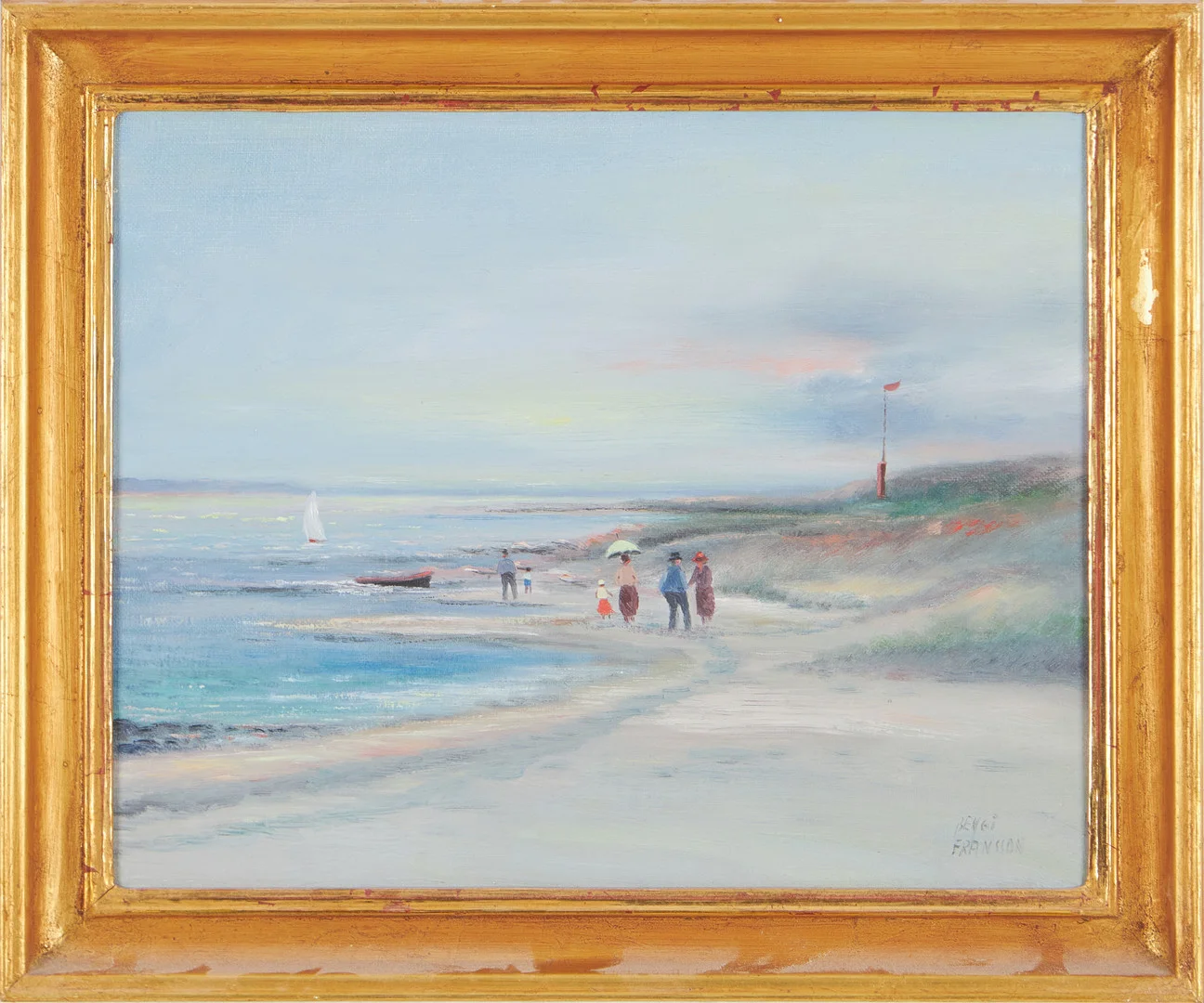 BENGT FRANSSON (1935). Strandmotiv, olja på duk, signerad Bengt Fransson. — Paintings — Stockholms Auktionsverk Magasin 5
