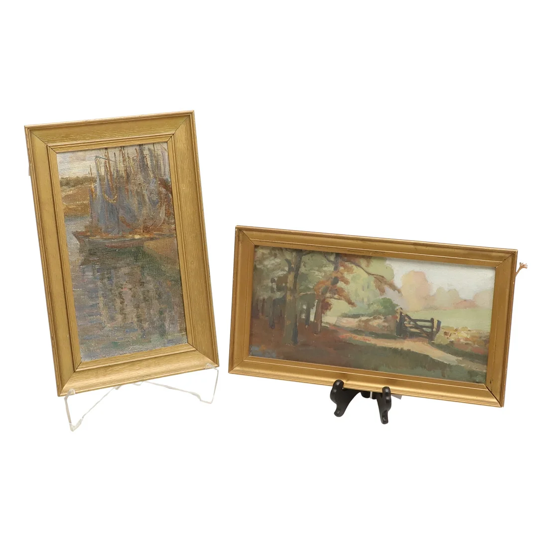 TWO 20TH-CENTURY OIL SKETCHES. — Paintings — Lawrences Auctioneers
