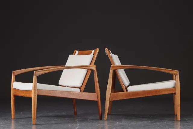 Kai Kristiansen. A pair of teak armchairs, model 121 - 'Paper Knife' (2)