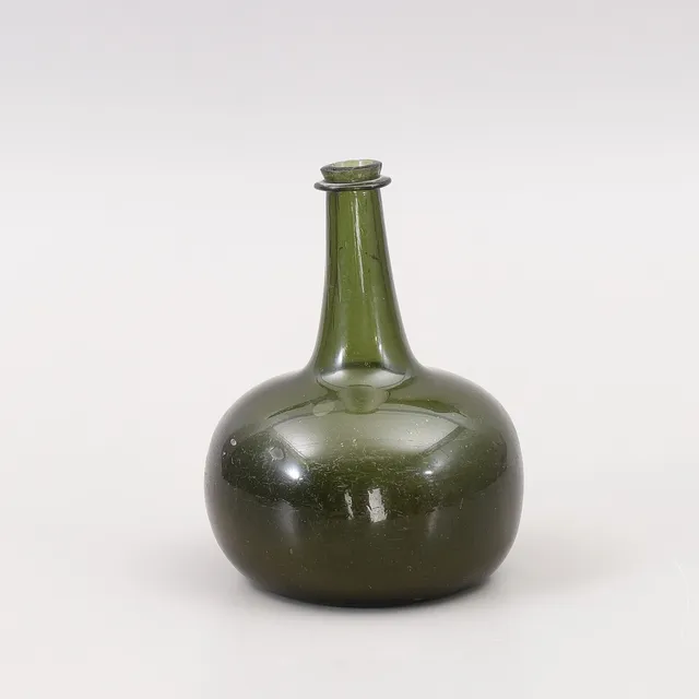 FLASKA, glas, 1700/1800-tal.