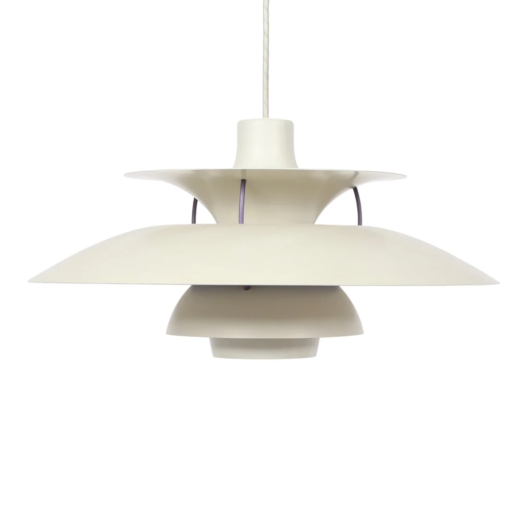 POUL HENNINGSEN. Louis Poulsen. PH5 pendel, hvid. — Ceiling lights — Bidstrup Auktioner