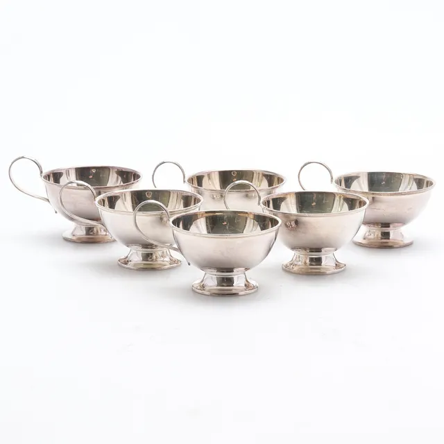 PUNSCHBÄGARE, 6 st, silver, GAB, 1947.