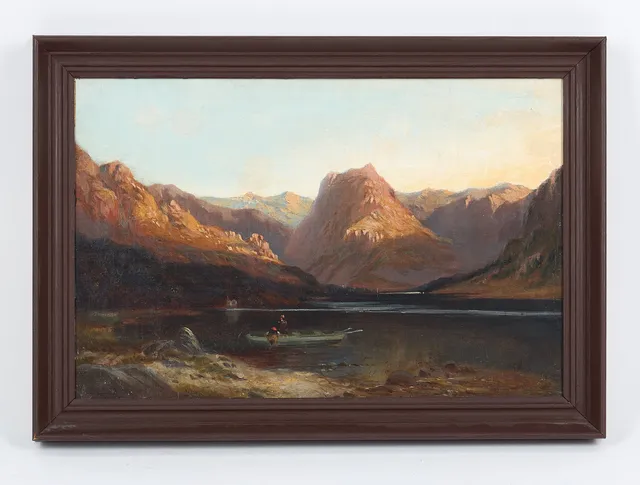 JOSEFINA HOLMLUND. Motiv från Alperna, olja på duk.