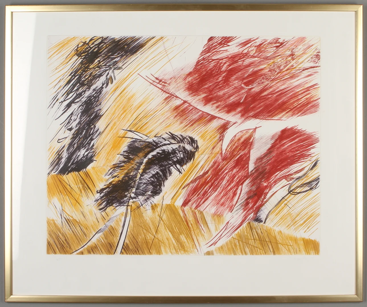 ULF TROTZIG. Komposition, färgetsning, signerad och numrerad 4/40. — Engravings & Prints — Auktionshuset Kolonn