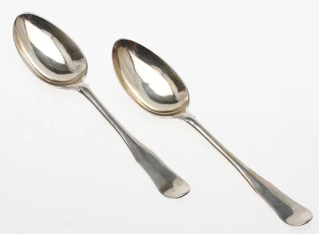 SKEDAR, 2 st, silver, Nils Tornberg, Linköping 1791, vikt ca 120 gram.