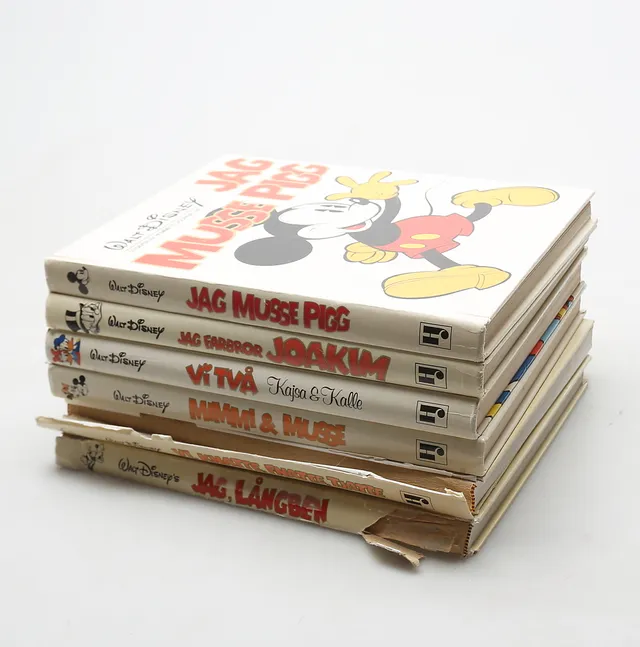 BÖCKER, 6 st, Walt Disney, Hemmets Journal, 1900-talets slut.
