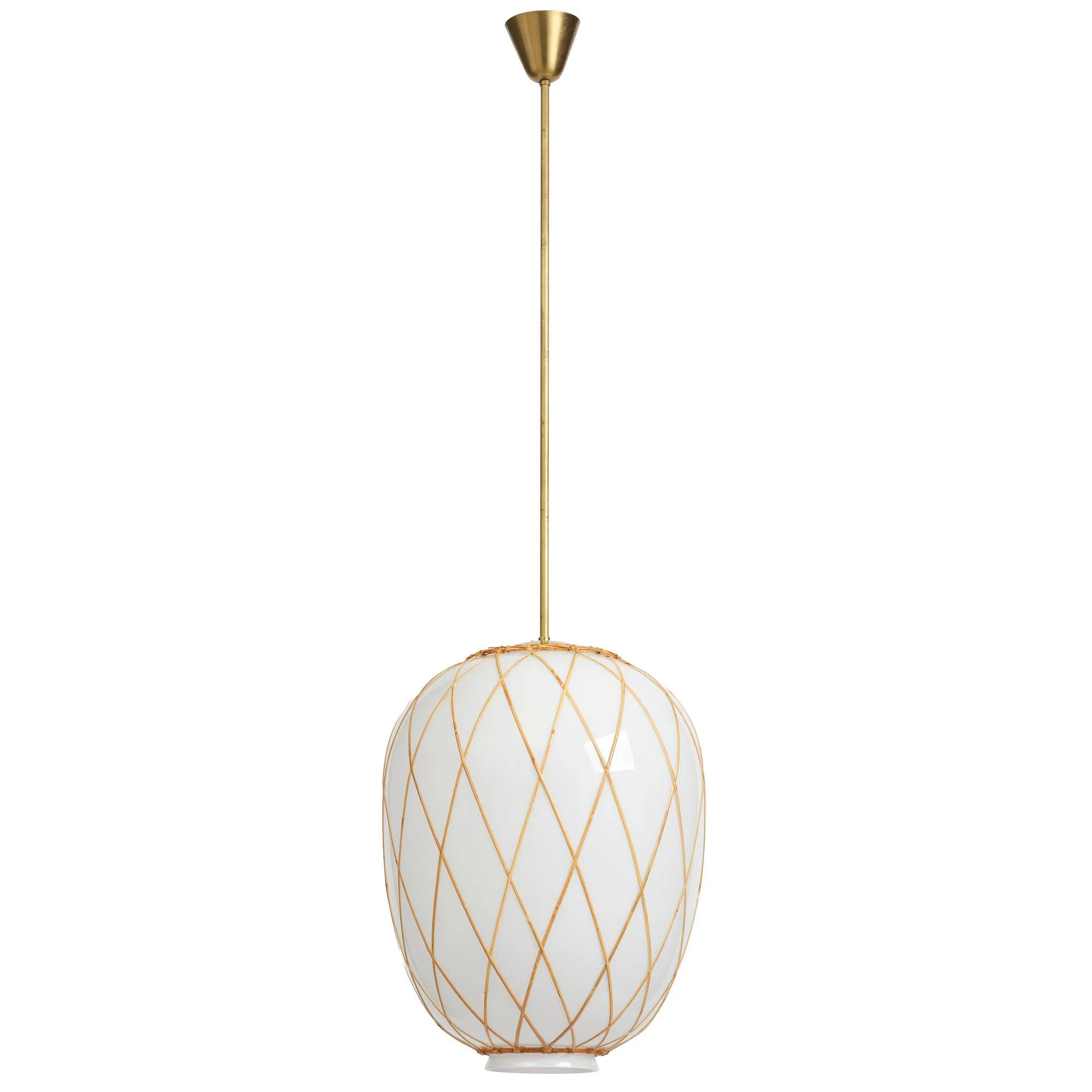 Harald Notini, taklampa, modell 11555, Arvid Böhlmarks Lampfabrik, Stockholm, 1940-tal. — Bukowskis