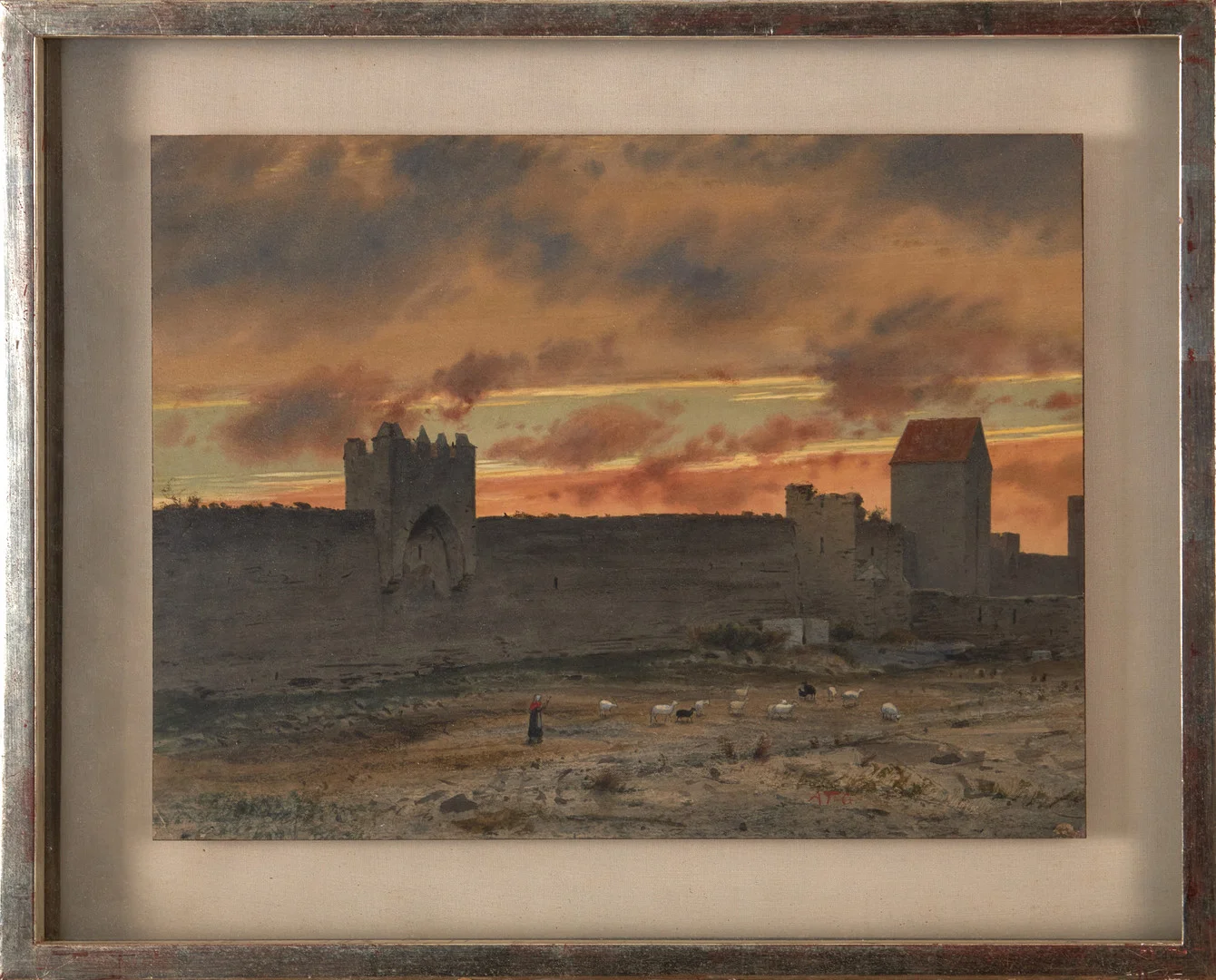 ALBERT THEODOR GELLERSTEDT. Visby, akvarell, monogramsignerad ATG. — Paintings — Stockholms Auktionsverk Magasin 5