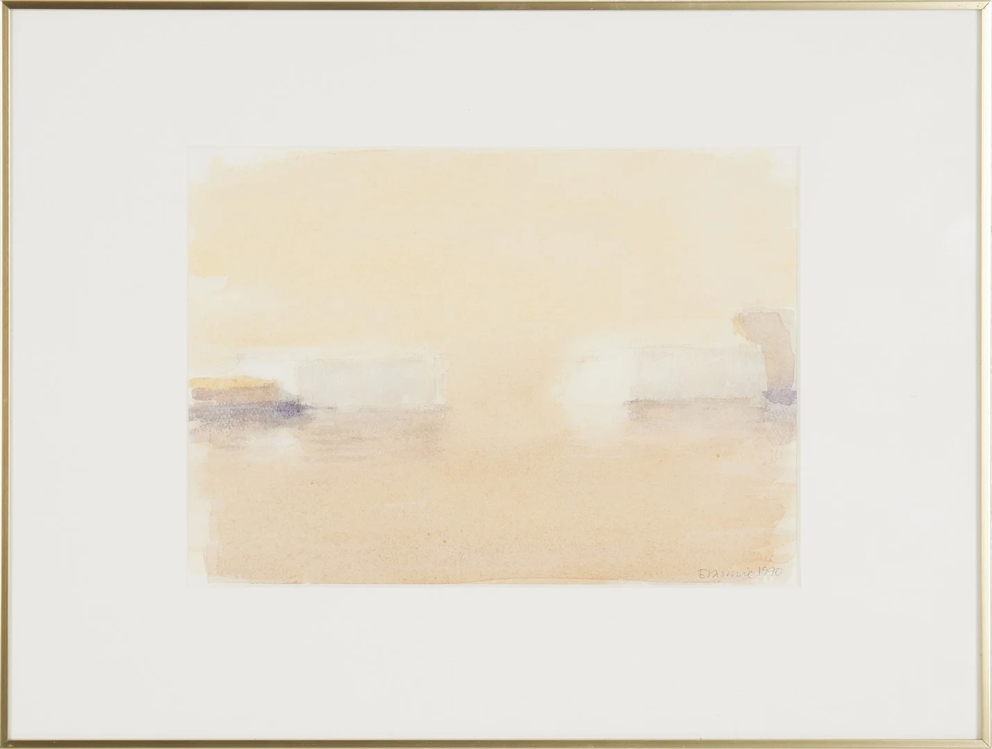 TORSTEN ERASMIE. Gårdsmotiv, signerad och daterad Erasmie 1990, akvarell. — Paintings — Stockholms Auktionsverk Magasin 5