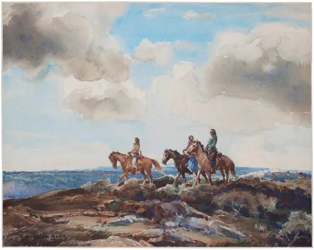 Carl Oscar Borg, Tre ryttare.
