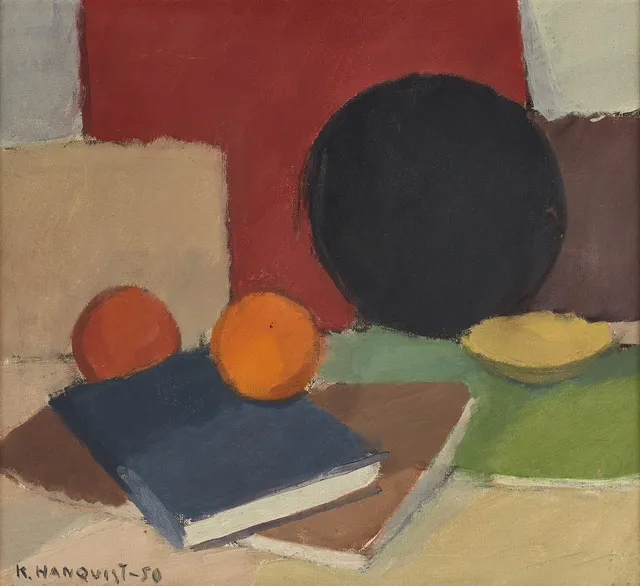 KNUT HANQVIST (1904-1981). Stilleben, signerad och daterad -50, olja på duk.
