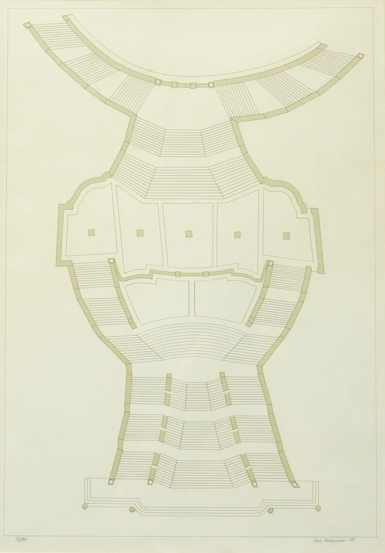 CARL MAGNUS. LITOGRAFI. SPANSKA TRAPPAN. — Engravings & Prints — Björnssons Auktionskammare