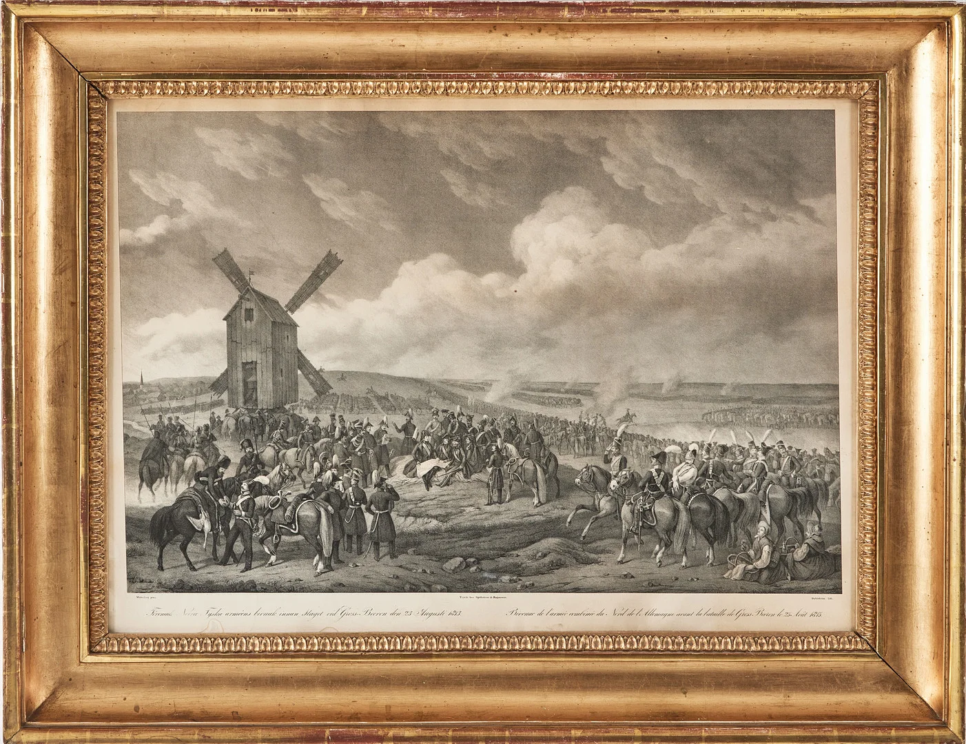 ALEXANDER WETTERLING, efter, "Förenade Norra Tyska arméens bivak innan slaget vid Gross-Beeren den 23 augusti 1813", gravyr. — Engravings & Prints — Stockholms Auktionsverk Magasin 5