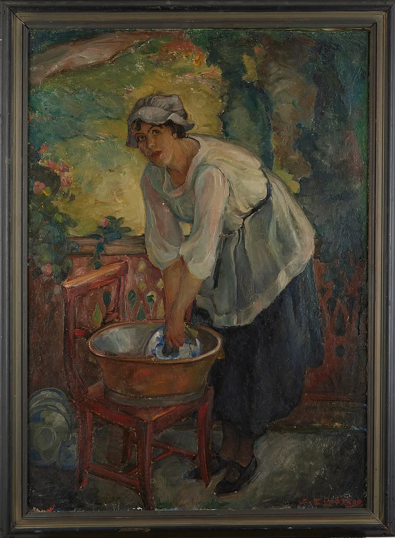 JOSEF LINDSKOG (1885-1967):. Disk, signerad J Lindskog, olja på suk. — Paintings — Stockholms Auktionsverk Magasin 5