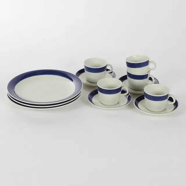 HERTHA BENGTSON. Servisdelar, 12 delar, "Koka blå"", Rörstrand, 1960-tal.