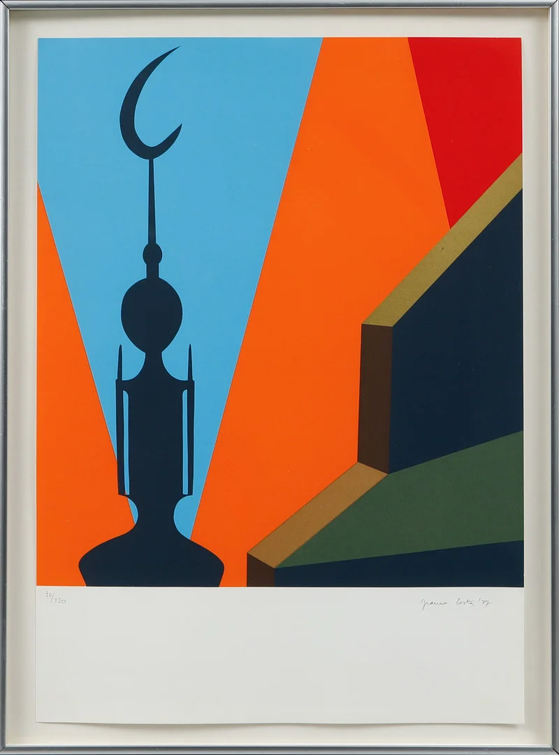 FRANCO COSTA. Komposition, färgserigrafi, signerad och numrerad 32/250. — Engravings & Prints — Göteborgs Auktionsverk