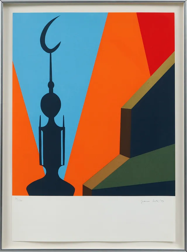 FRANCO COSTA. Komposition, färgserigrafi, signerad och numrerad 32/250.