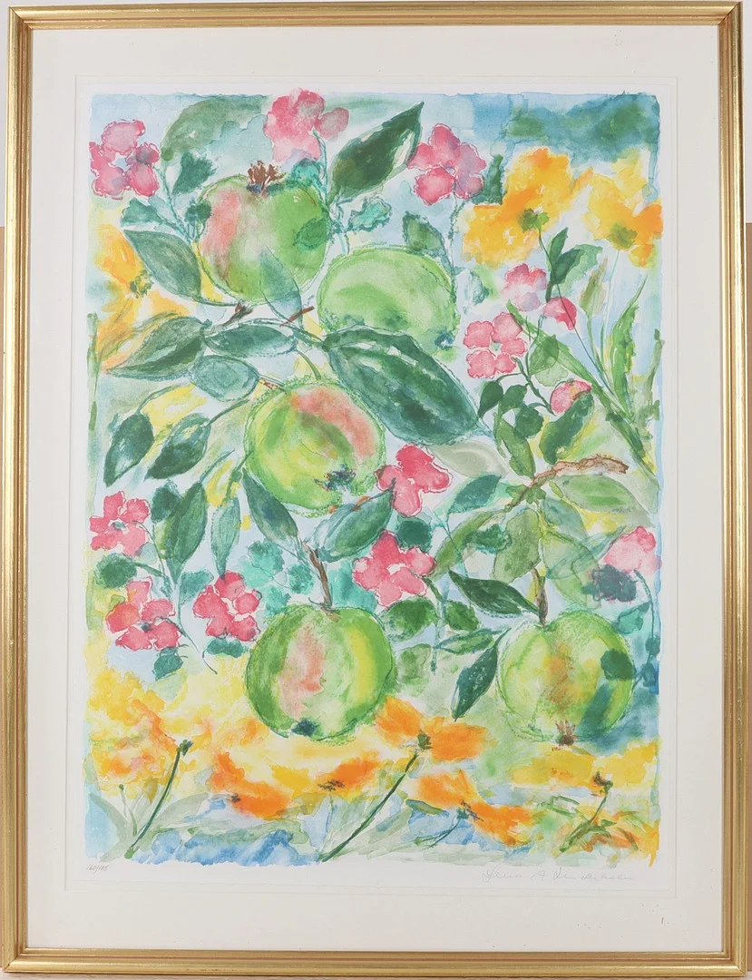 LENA A LINDERHOLM. f 1947. Färglitografi, 97 x 74 cm, signerad och numrerad. — Engravings & Prints — Auktionsverket Engelholm