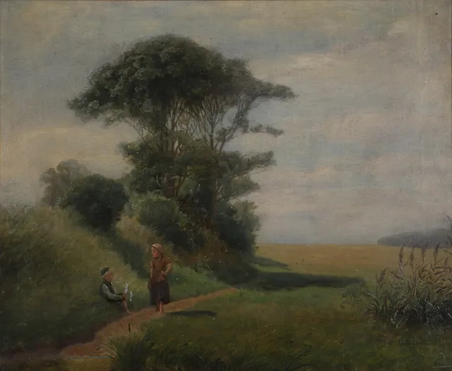 OKÄND KONSTNÄR. olja på duk, osignerad, möjligen England.