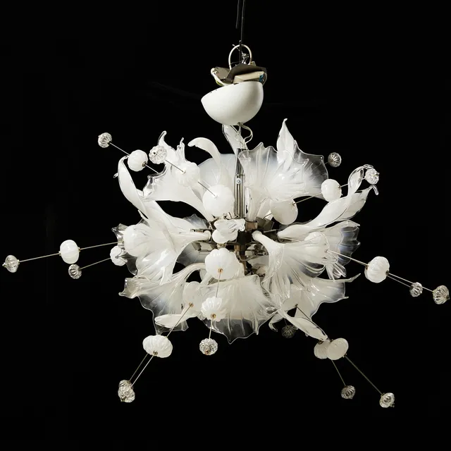 PETER NILSSON. "Kumulus", takarmatur, BSweden, design 2000, för 9 ljuspunkter, glas.