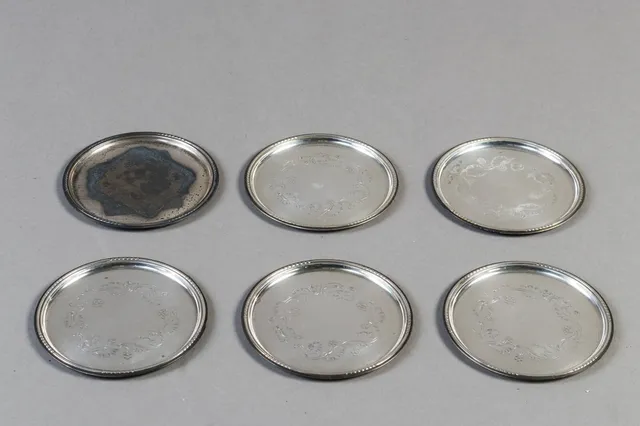 Harald Nielsen for Georg Jensen, seks glasbakker af sterlingsølv (6)