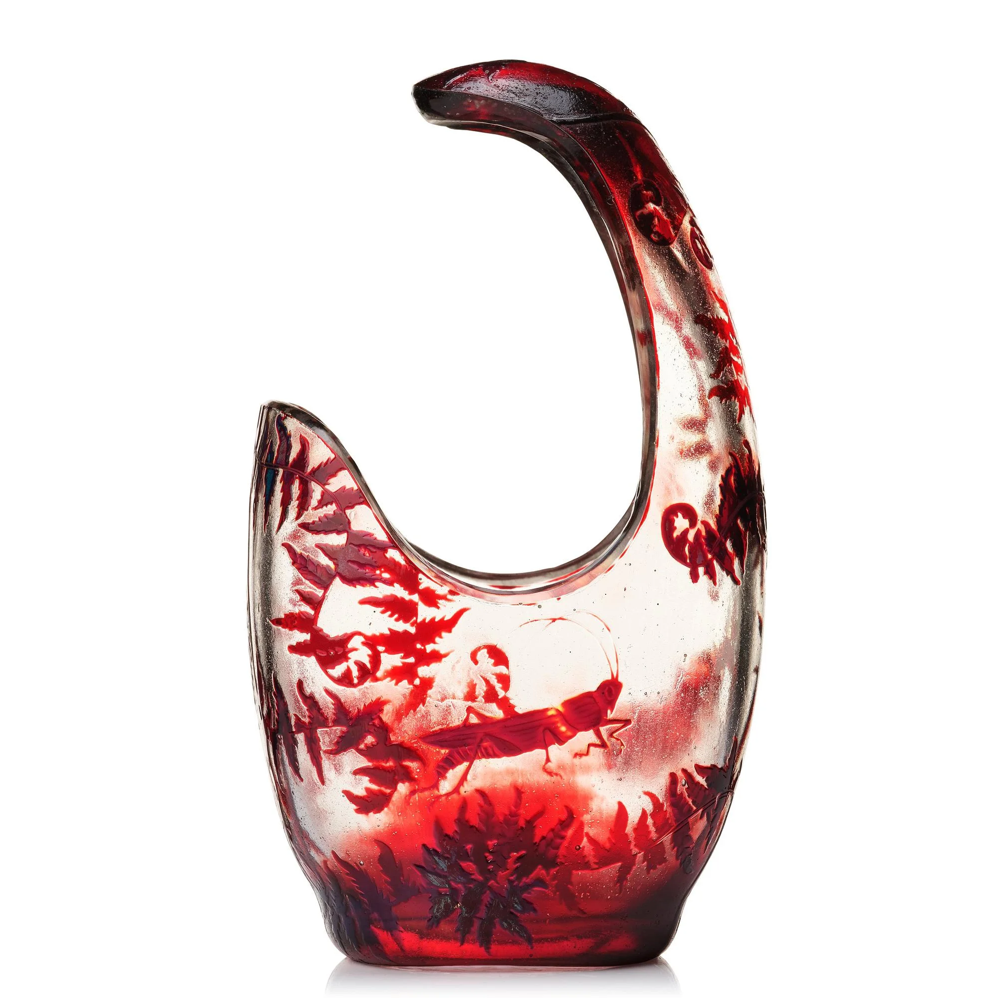 Emile Gallé, vas, Nancy, Frankrike, Art Nouveau. — Bukowskis