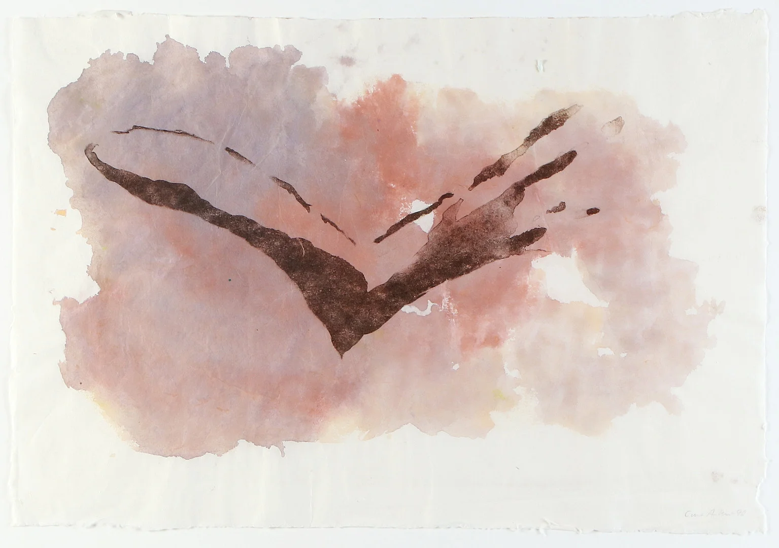 CURT ASKER. Akvarell. Komposition. Signerad samt daterad -90. — Paintings — Skånes Auktionsverk