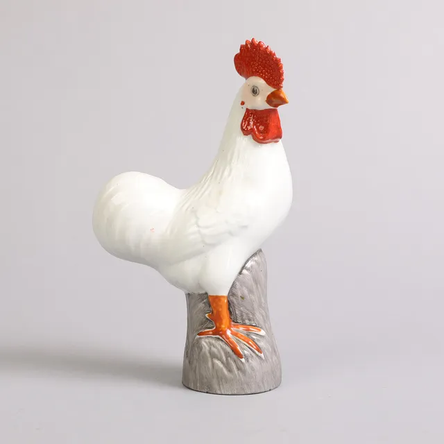 Kinesisk figur af porcelæn i form af høne, 1900-tallet.