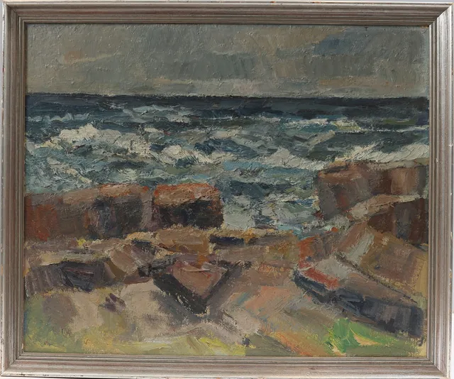 CARL BERNDTSSON. TILLSKRIVEN. Landskap, olja på pannå, signerad.