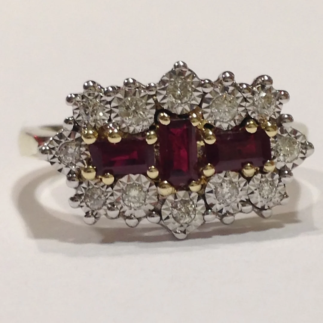 RUBY & DIAMOND RING. — Rings — Rumsey’s Auctioneers