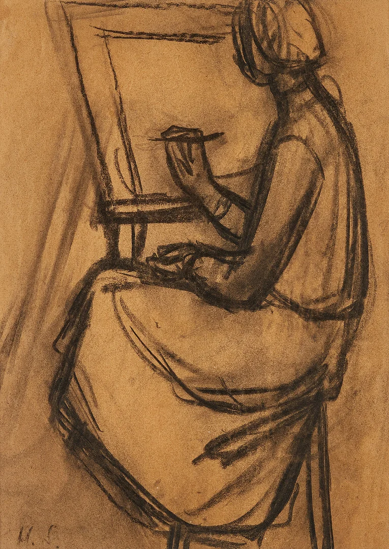 HELENE SCHJERFBECK. Vid staffliet. — Paintings — Stockholms Auktionsverk Fine Art