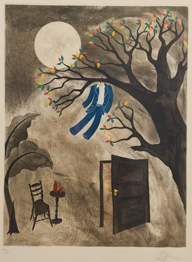 HENRY UNGER. Komposition, signerad, numrerad 142/190.