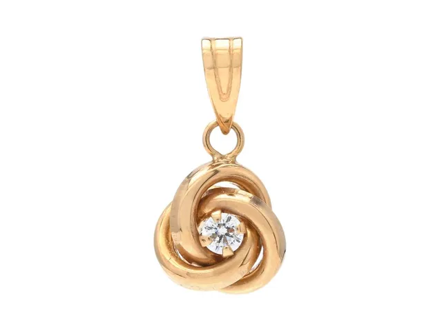 HÄNGE, 18K guld, längd 1,5 cm, vit sten, vikt 0,50 g.