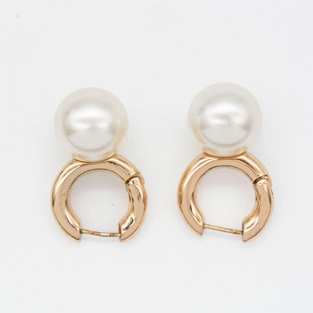 EIN PAAR PERLENOHRRINGE, VERGOLDETER MODESCHMUCK, VINTAGE. — Earrings — Kunst- und Auktionshaus Kleinhenz