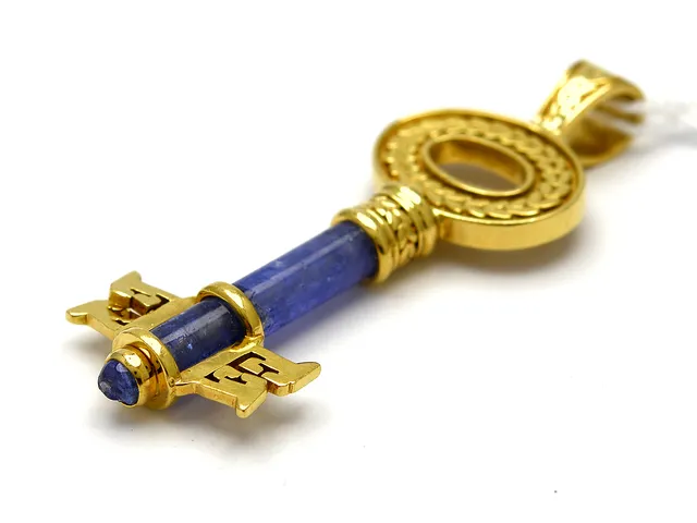 Hänge 18K 13,2g, skadat med skadade stenar, design Theo Fennell