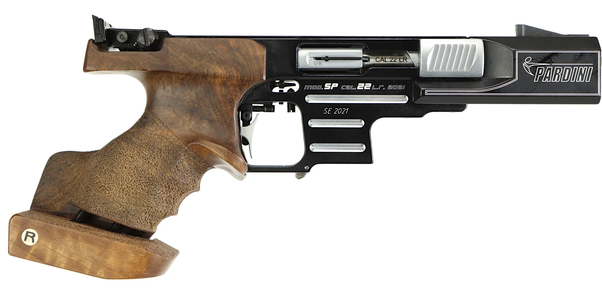 PISTOL, Halvautomatiskt, fabrikat Pardini, modell SP, kaliber .22LR, tillv.nr B30350, se-nr SE3370186. — Pistols — Walter Borg