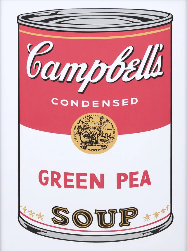ANDY WARHOL (1928-1987) EFTER. "Champell´s green pea soup", ramat offset-tryck.
