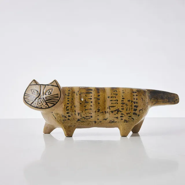 LISA LARSON. "Katt", ur "Stora Zoo" 1958-1979, stengods, etikettmärkt, Gustavsberg.