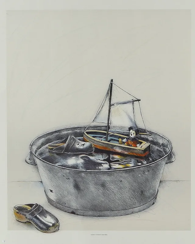 LASSE ÅBERG. Affisch, Åbergs Museum, "Sailing".