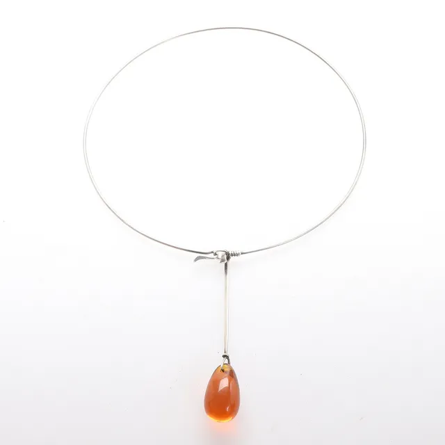 VIVIANNA TORUN BÜLOW-HÜBE. Collier med hänge, silver, egen verkstad, Frankrite 1950-tal.