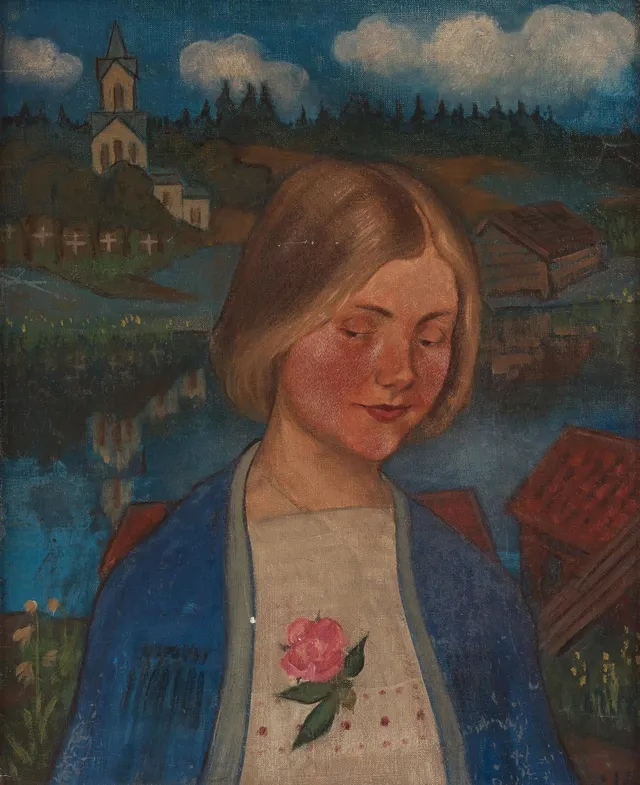 Ivar Arosenius, "Eva" (konstnärens hustru).