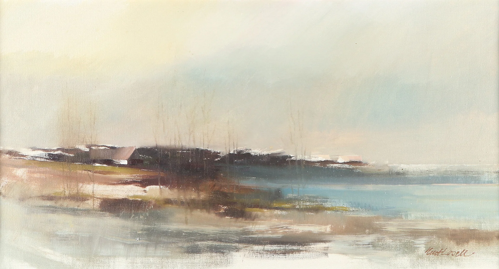KURT LOSELL. Oljemålning på duk. Signerad. "Utmed sydkusten". — Paintings — Skånes Auktionsverk