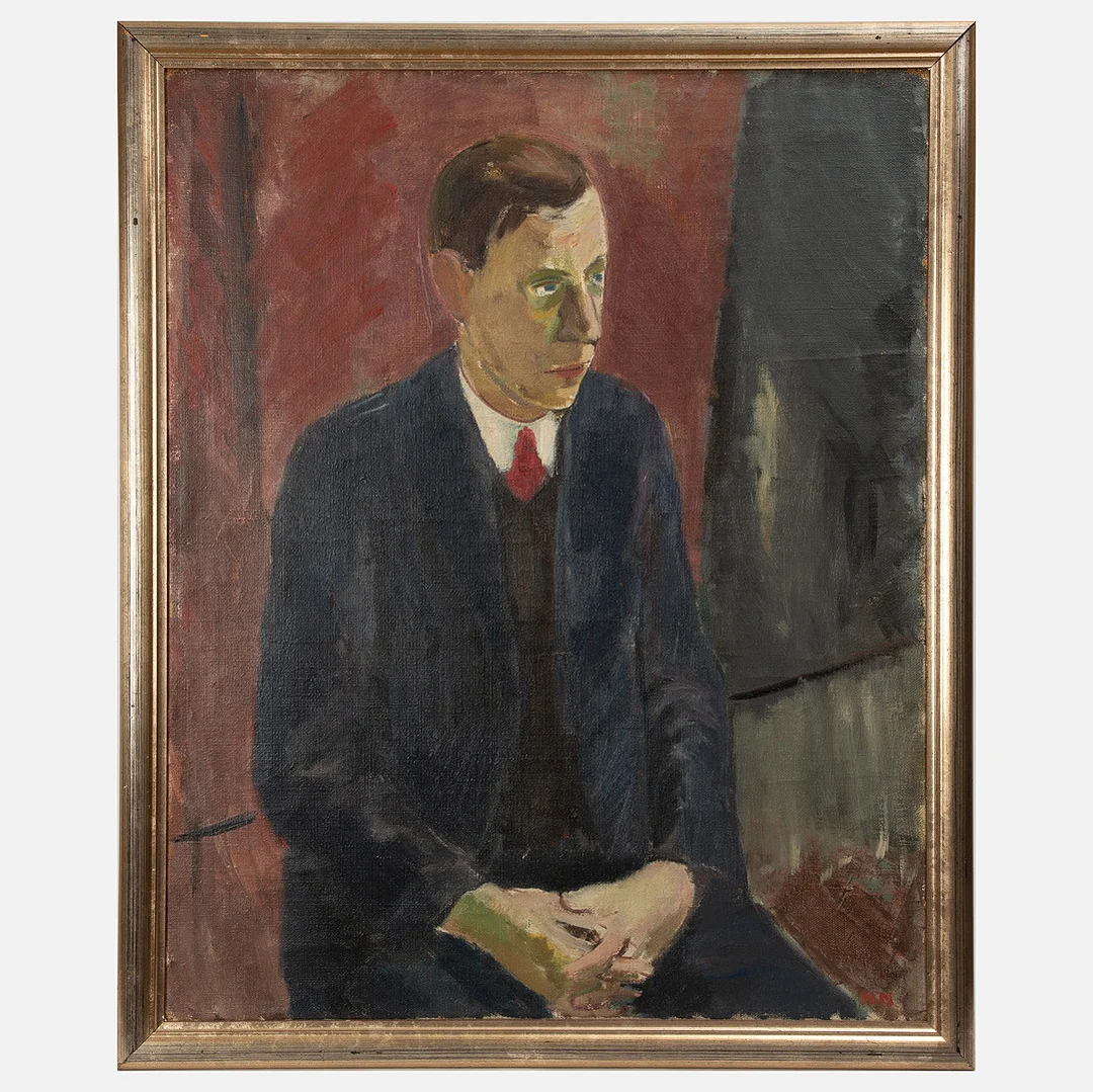 NILS NILSSON. "Tecknaren Paul Jönsson". — Paintings — Stockholms Auktionsverk Göteborg